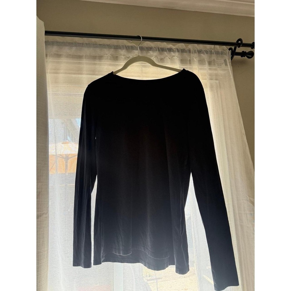 Black Amazon Essentials Long Sleeve Top